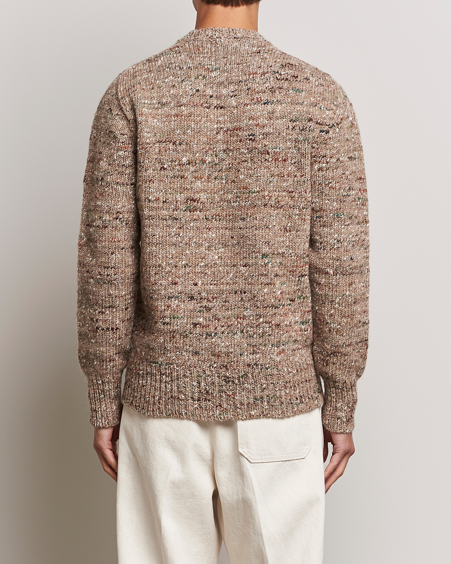 Herre | Trøjer | Lardini | Wool/Alpaca/Silk Boucle Roundneck Beige