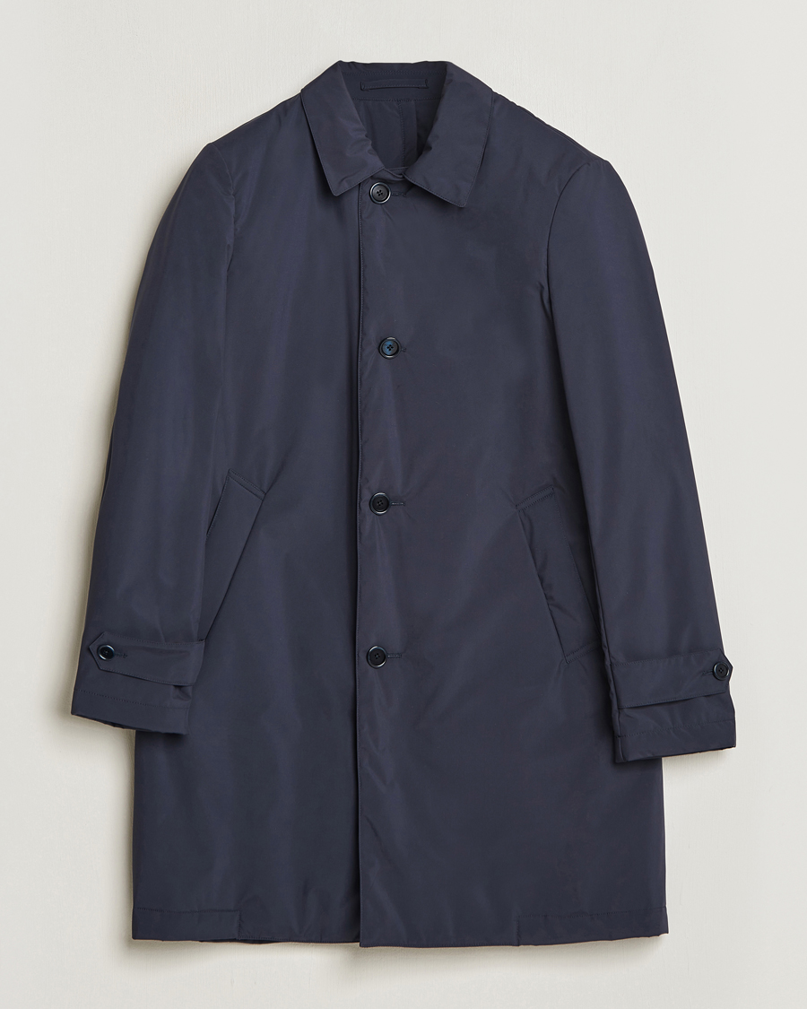Herre | Jakker | Lardini | Packable Water Repellent Coat Navy