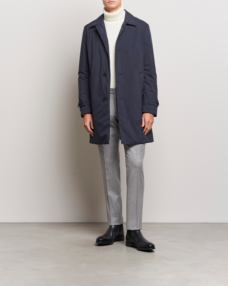 Herre | Jakker | Lardini | Packable Water Repellent Coat Navy