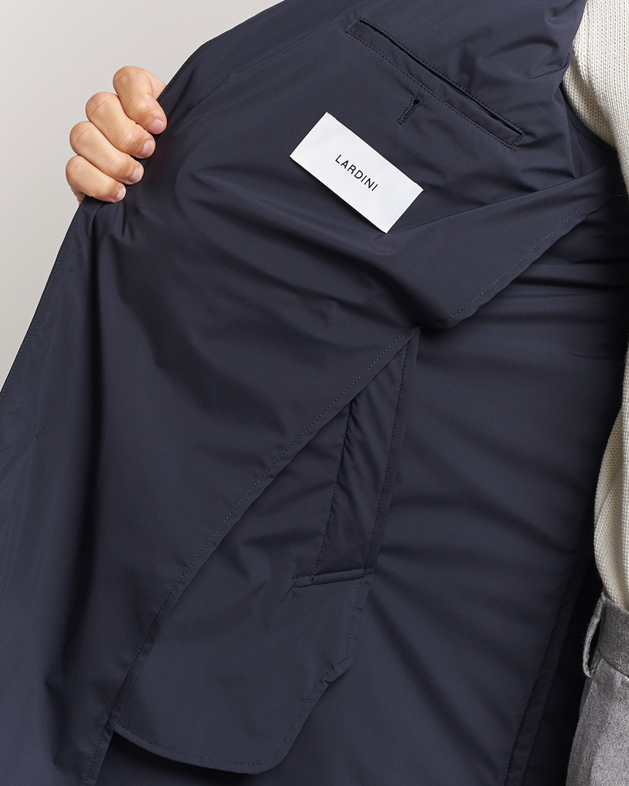 Herre | Jakker | Lardini | Packable Water Repellent Coat Navy