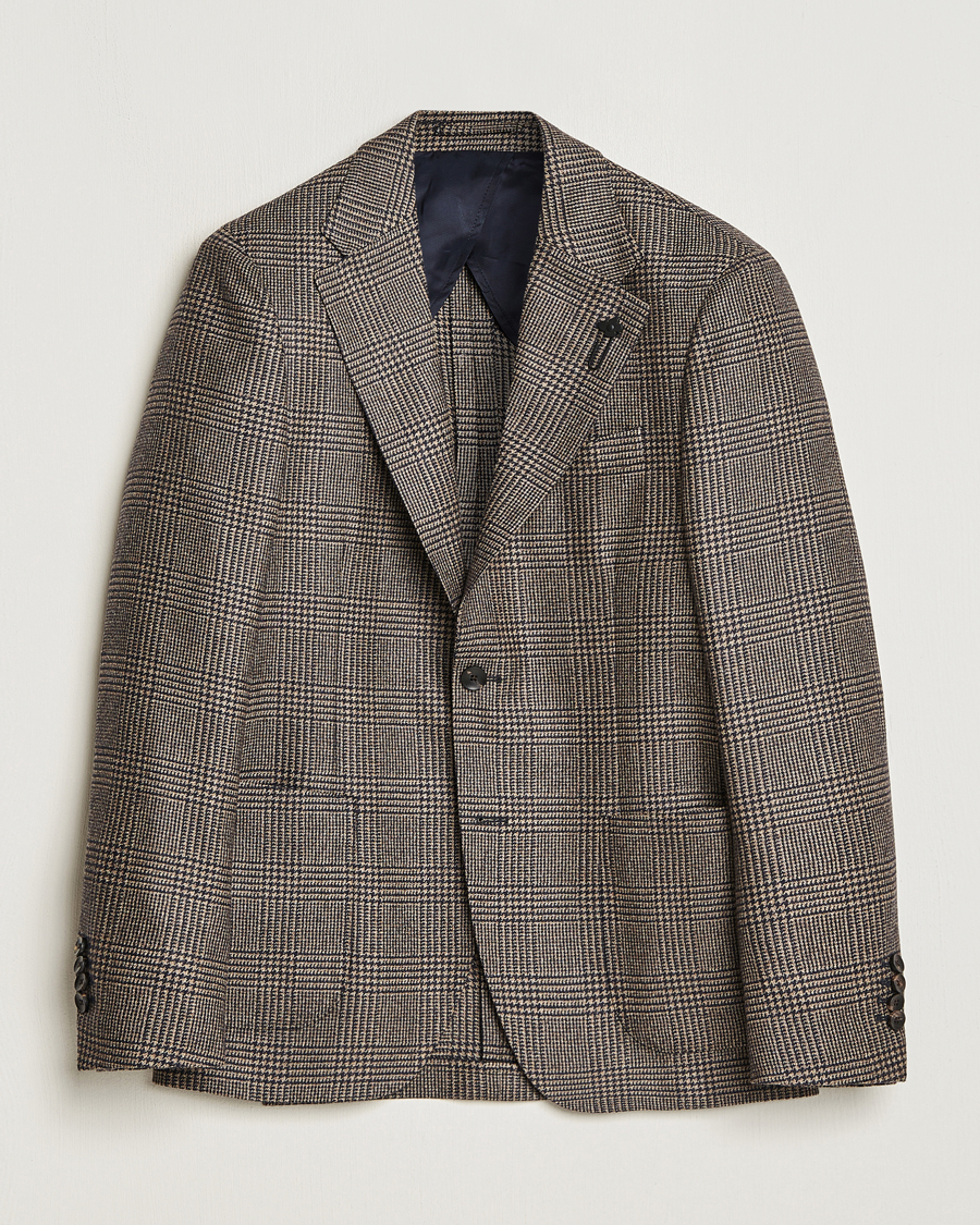 Herre | Blazere & jakker | Lardini | Checked Wool Blazer Brown/Navy