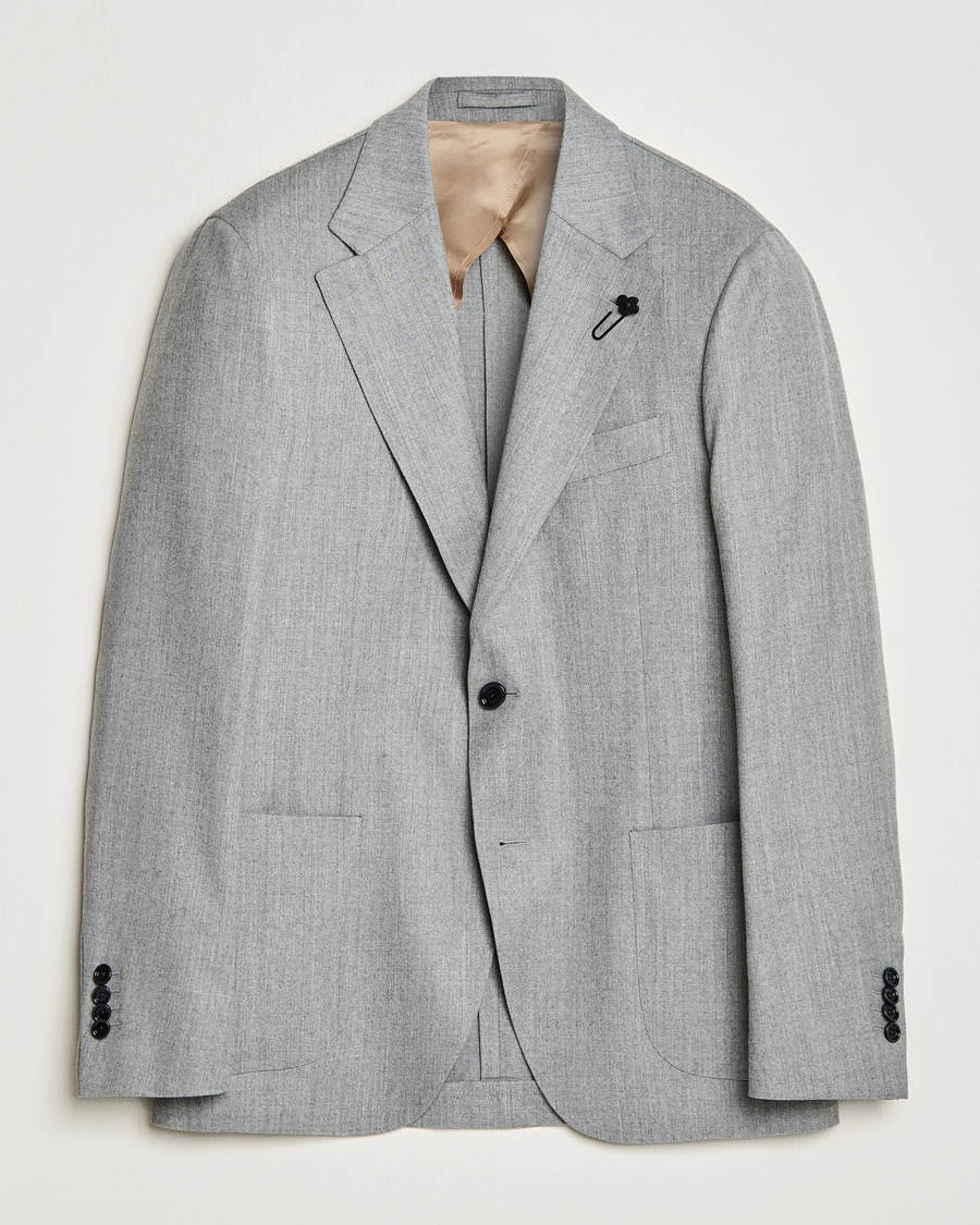 Herre | Blazere & jakker | Lardini | Wool/Cashmerer Flanell Blazer Light Grey
