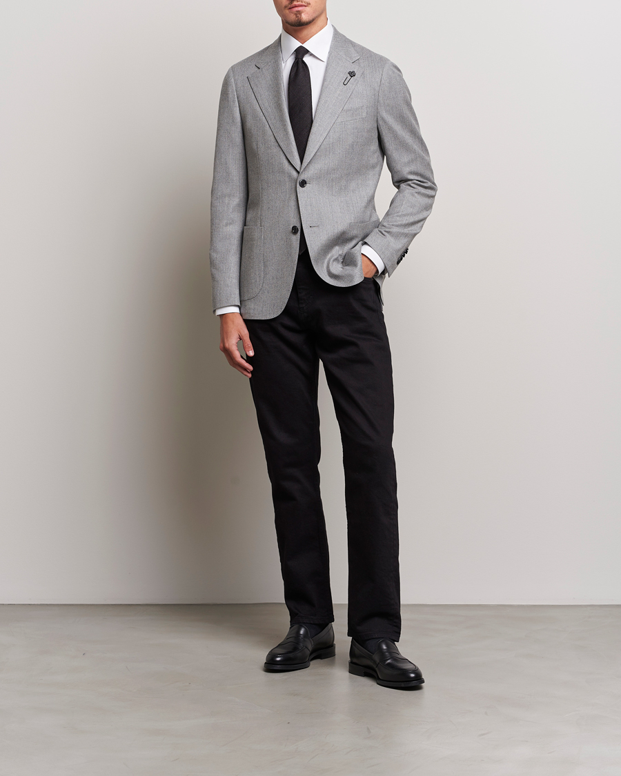 Herre | Blazere & jakker | Lardini | Wool/Cashmerer Flanell Blazer Light Grey