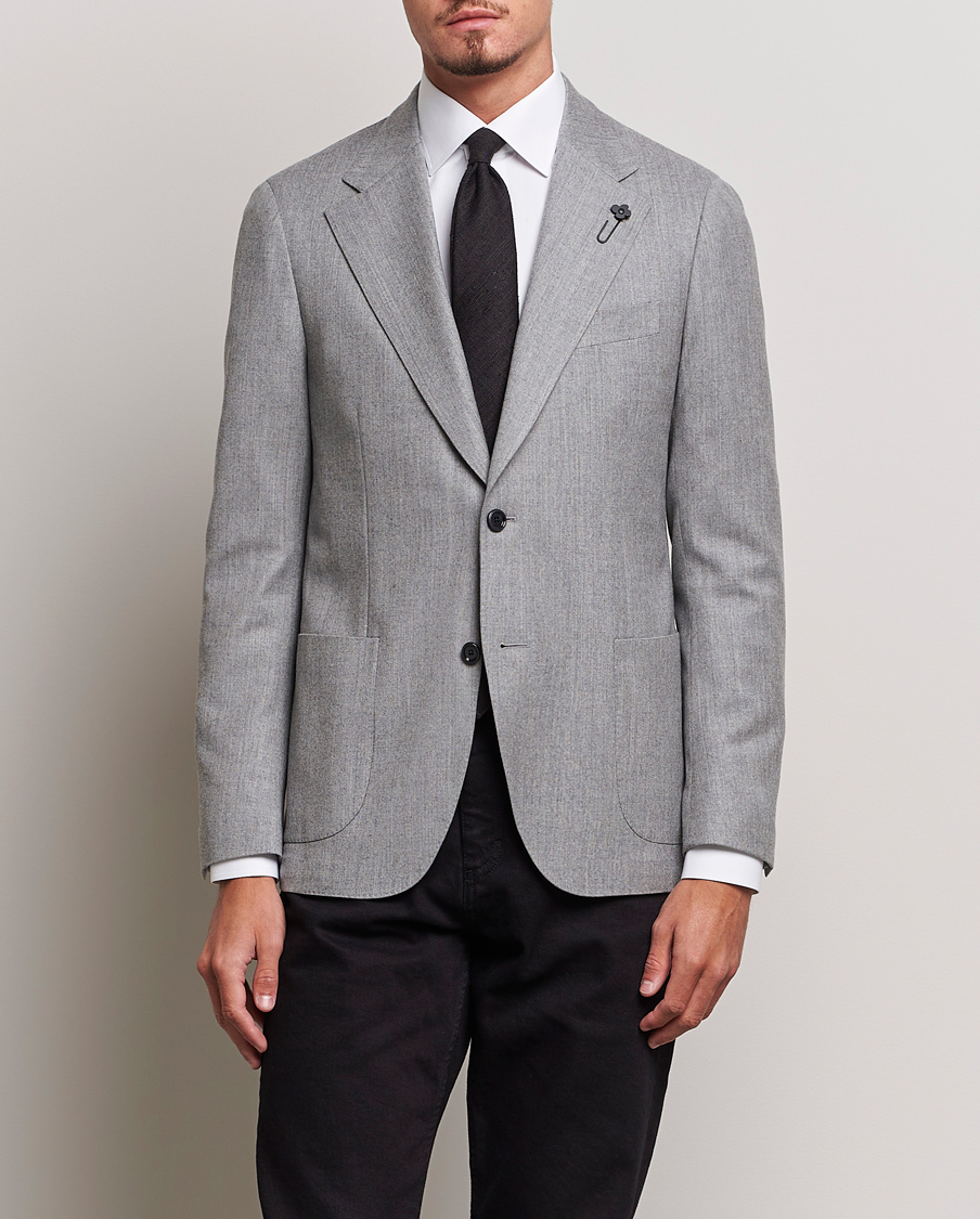 Herre | Blazere & jakker | Lardini | Wool/Cashmerer Flanell Blazer Light Grey