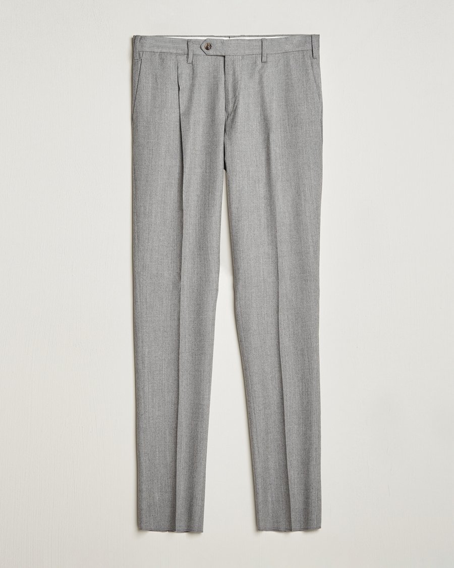 Herre | Bukser | Lardini | Wool/Cashmere One Pleat Trousers Light Grey