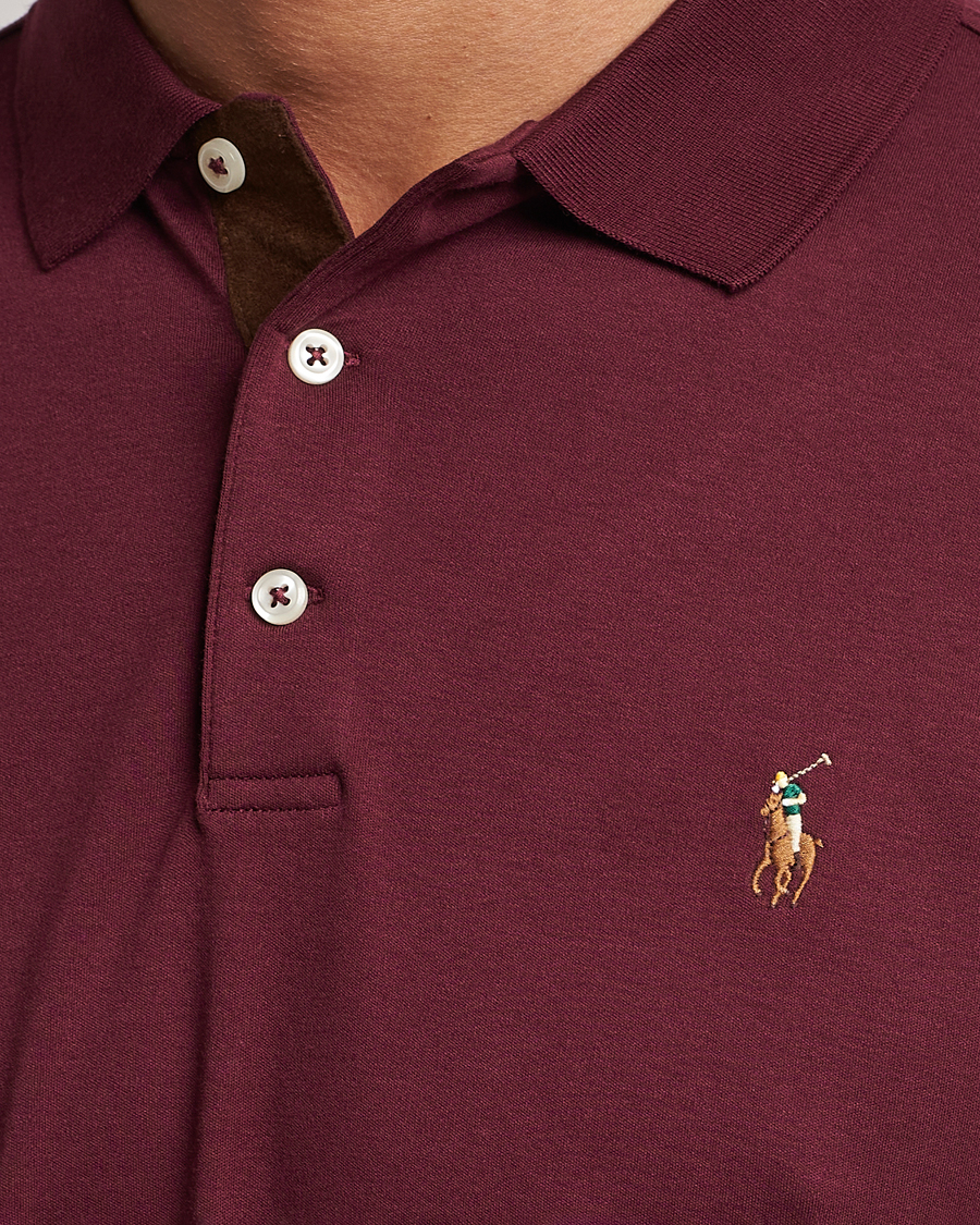 Herre | Trøjer | Polo Ralph Lauren | Luxury Pima Cotton Long Sleeve Polo Harvard Wine