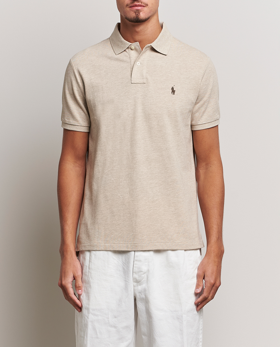 Men | Clothing | Polo Ralph Lauren | Custom Slim Fit Polo Expedition Dune Heather