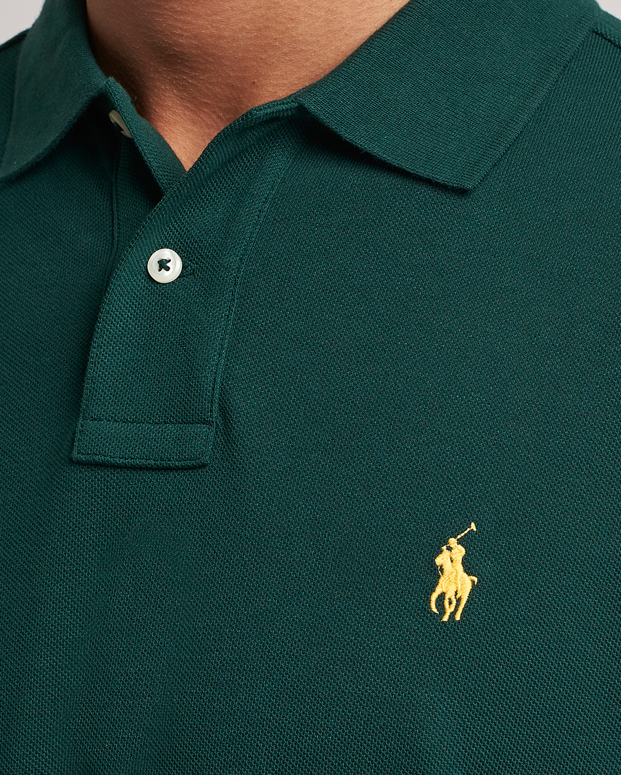 Herre | Trøjer | Polo Ralph Lauren | Custom Slim Fit Long Sleeve Polo Hunt Club Green