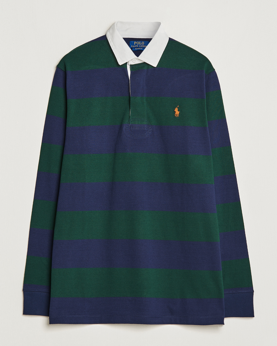 Herre | Trøjer | Polo Ralph Lauren | Jersey Striped Rugger Navy/Green