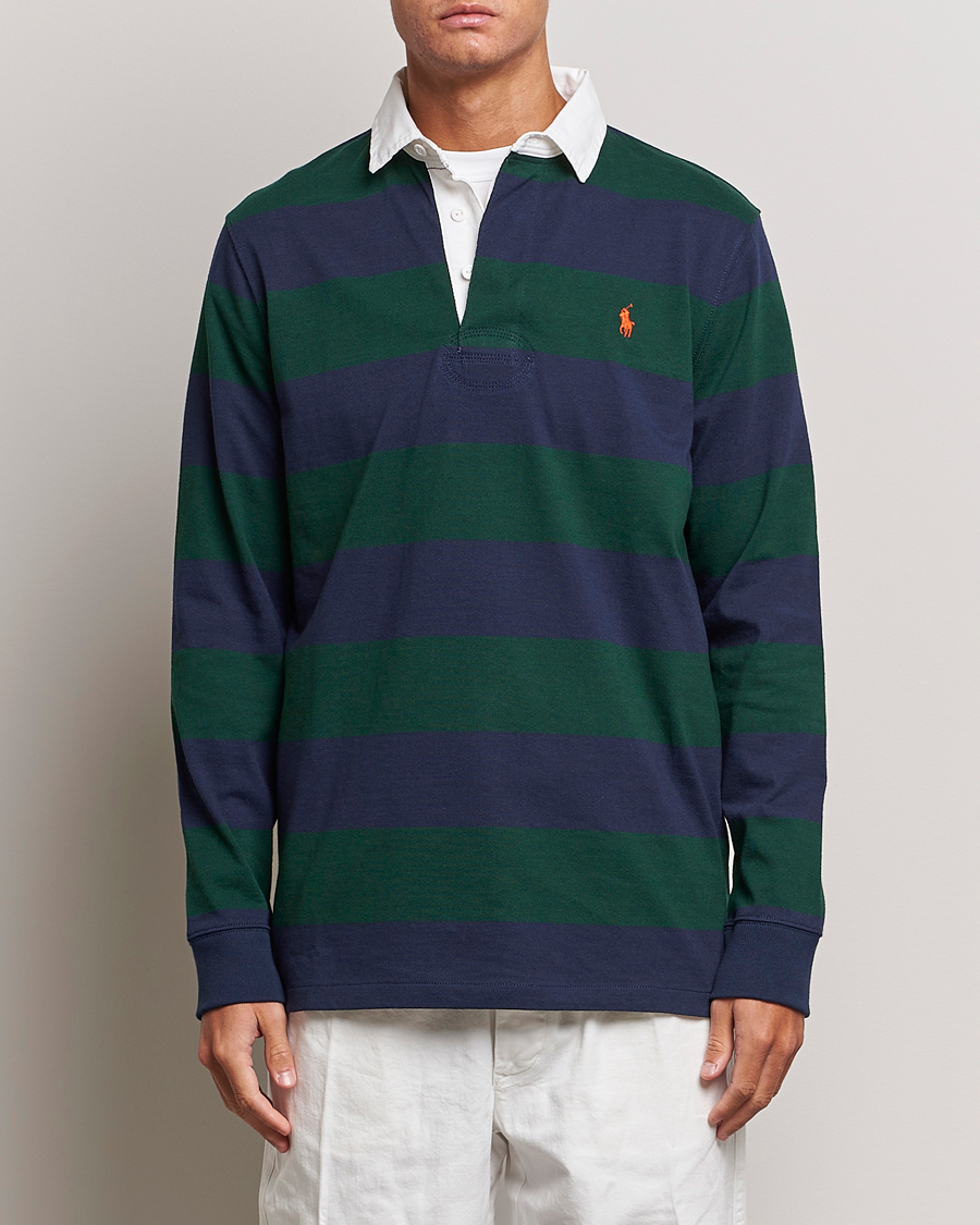 Herre | Trøjer | Polo Ralph Lauren | Jersey Striped Rugger Navy/Green