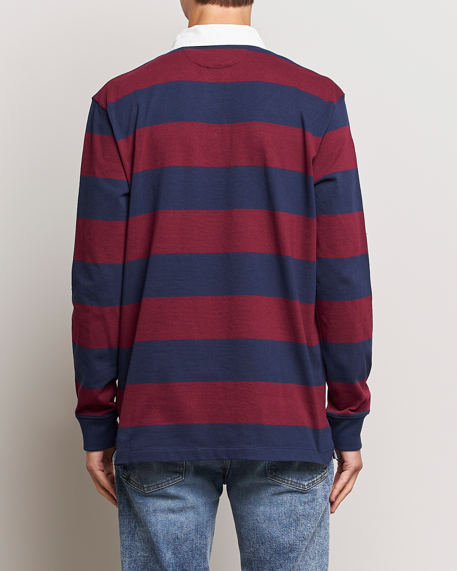 Herre | Trøjer | Polo Ralph Lauren | Jersey Striped Rugger Navy/Wine