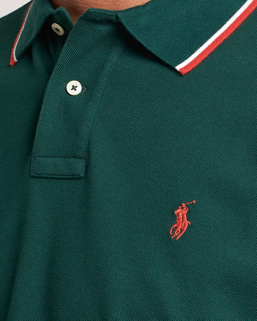 Herre | Polotrøjer | Polo Ralph Lauren | Custom Slim Fit Piped Polo Hunt Club Green