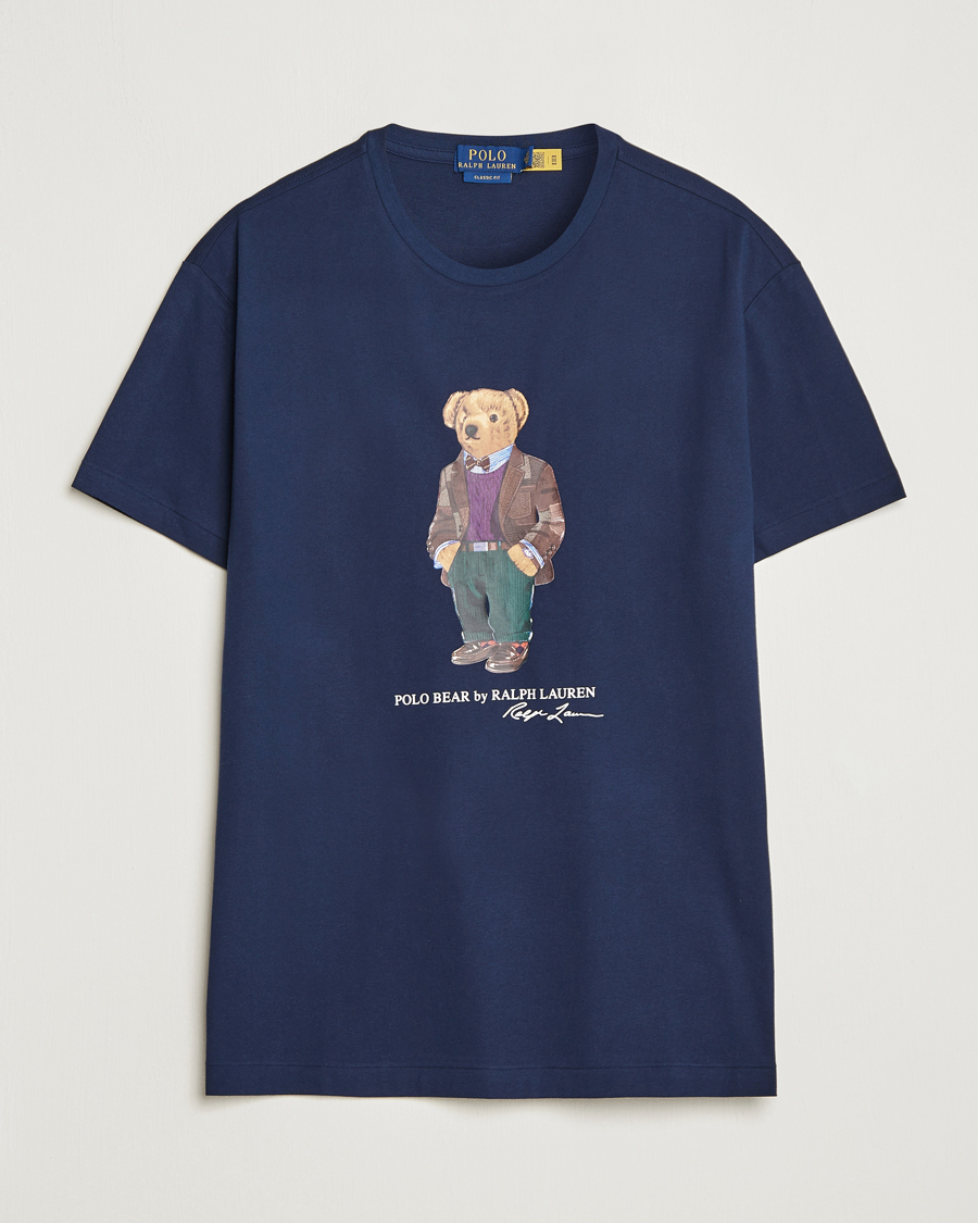 Herre | T-Shirts | Polo Ralph Lauren | Printed Heritage Bear T-Shirt Cruise Navy