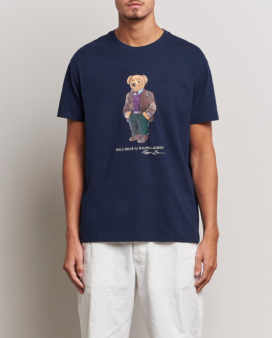 Herre | T-Shirts | Polo Ralph Lauren | Printed Heritage Bear T-Shirt Cruise Navy