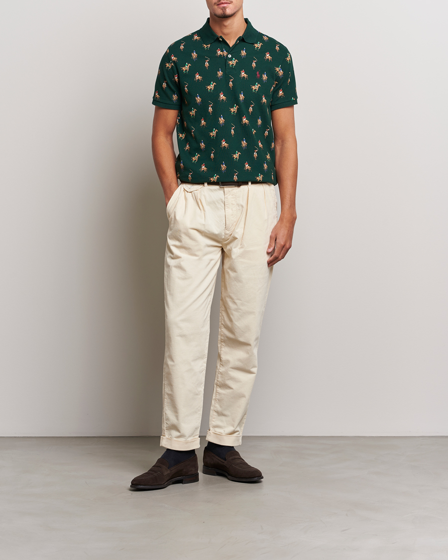 Herre | Polotrøjer | Polo Ralph Lauren | Custom Slim Fit Game Day Polo Hunt Club Green