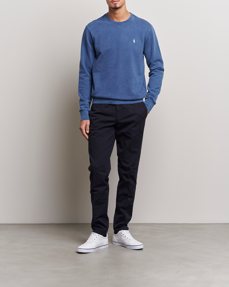 Herre | Trøjer | Polo Ralph Lauren | Loopback Terry Crew Neck Sweatshirt Light Navy