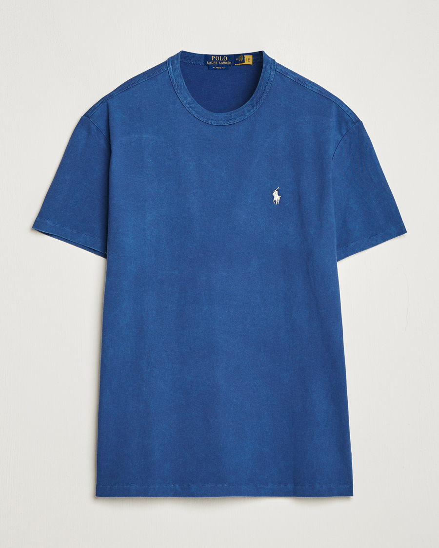 Herre | T-Shirts | Polo Ralph Lauren | Loopback Crew Neck T-Shirt Light Navy