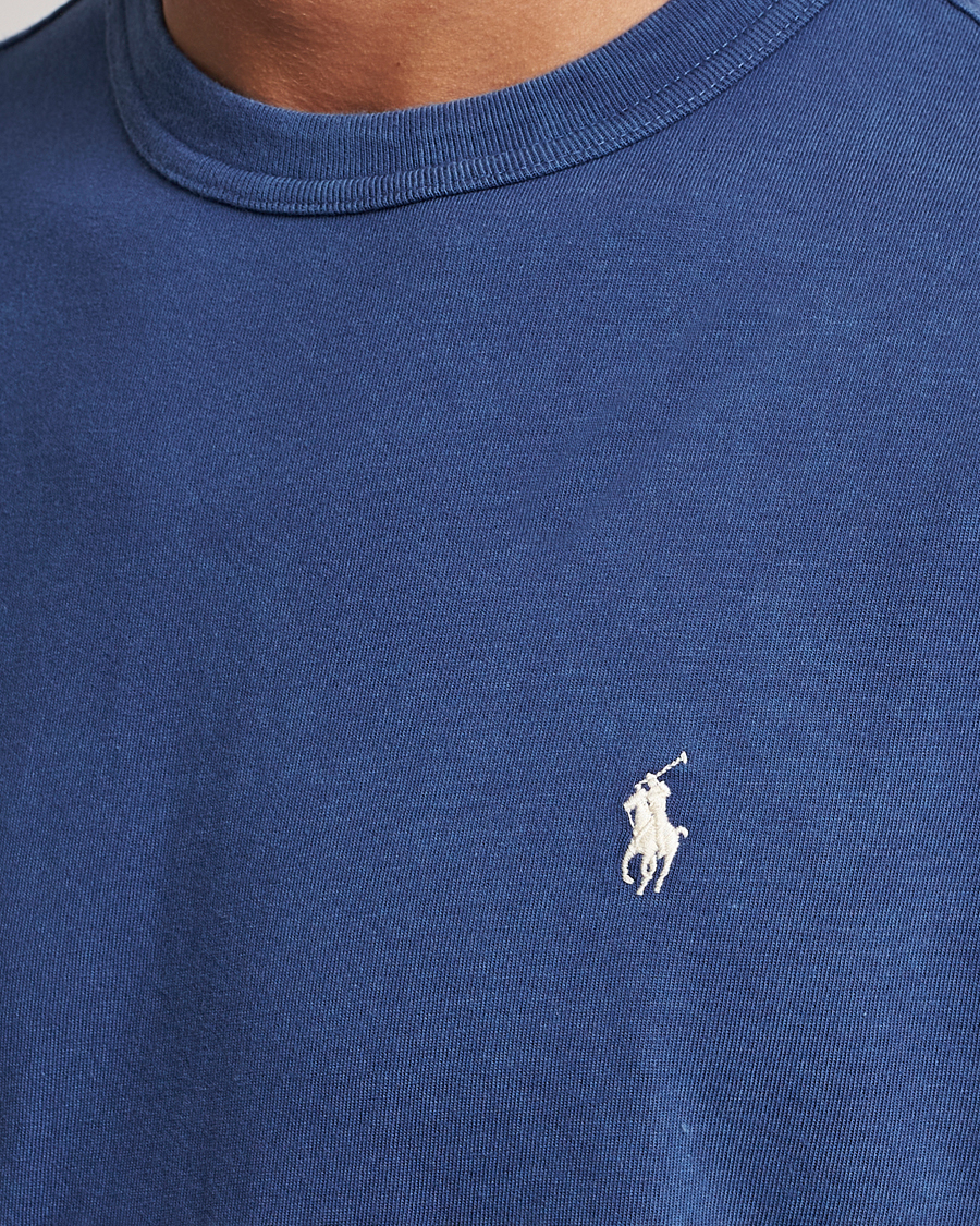 Herre | T-Shirts | Polo Ralph Lauren | Loopback Crew Neck T-Shirt Light Navy