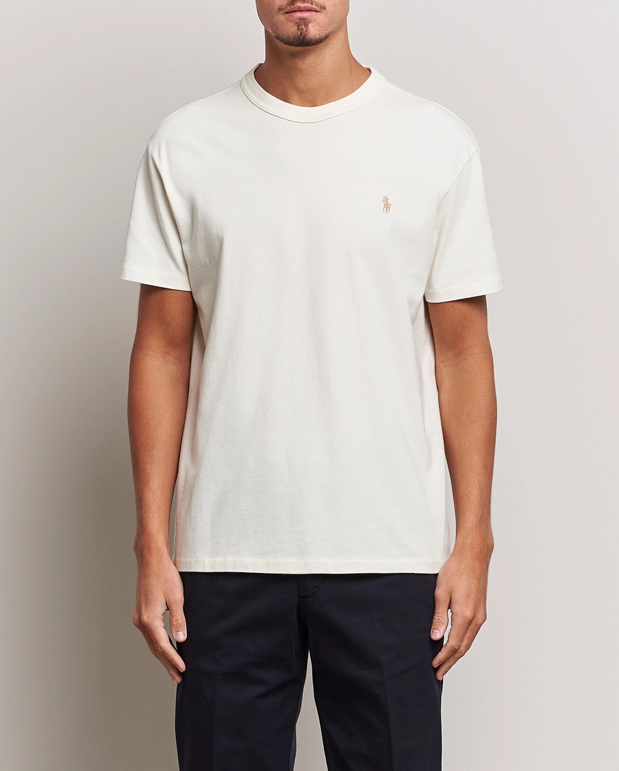 Herre | Hvide t-shirts | Polo Ralph Lauren | Loopback Crew Neck T-Shirt Clubhouse Cream