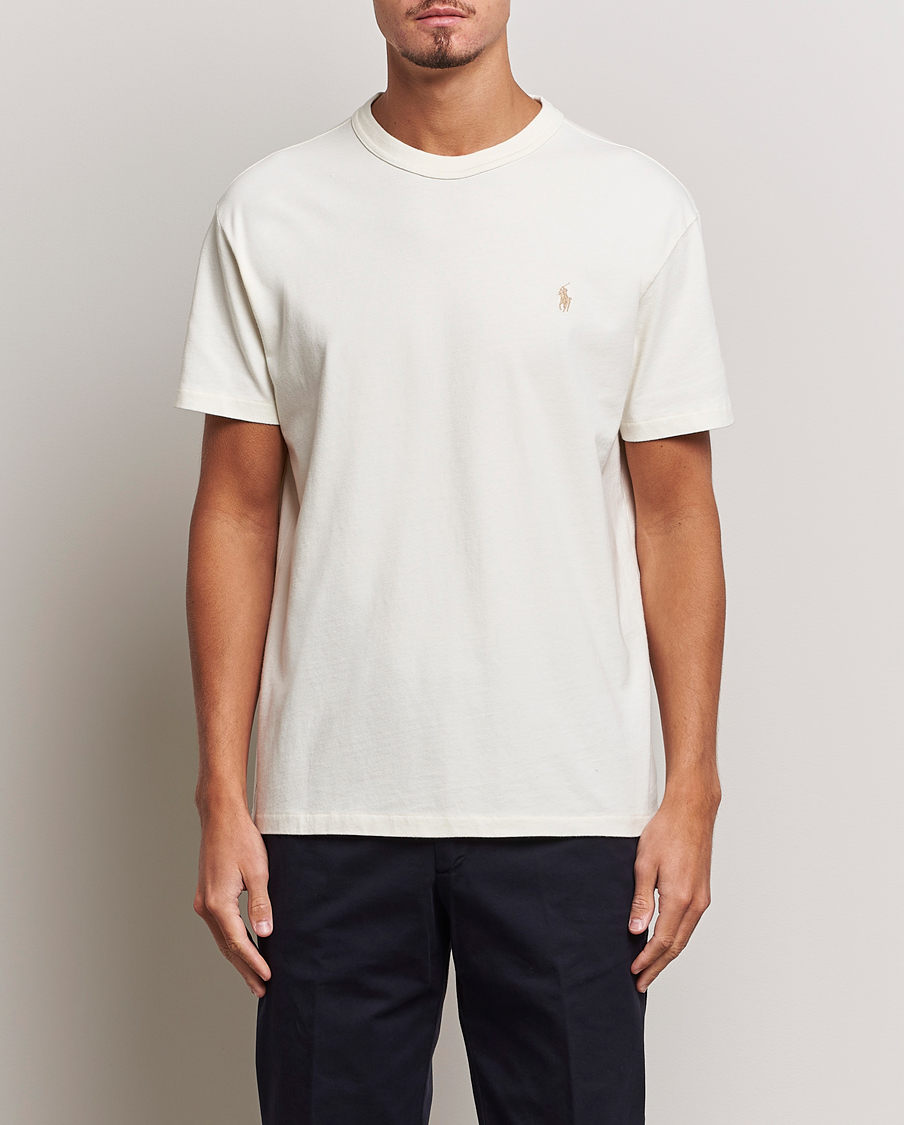 Herre | Kortærmede t-shirts | Polo Ralph Lauren | Loopback Crew Neck T-Shirt Clubhouse Cream