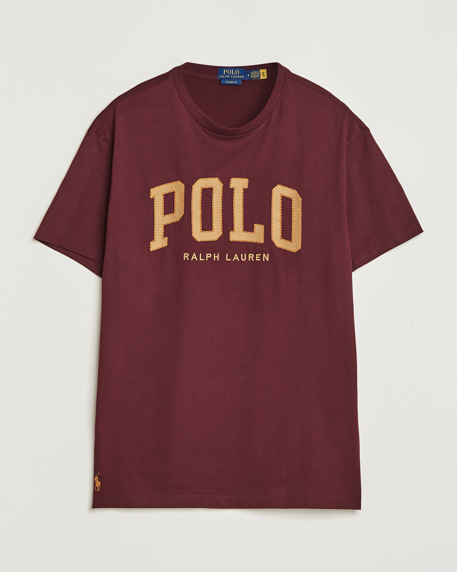 Herre | T-Shirts | Polo Ralph Lauren | Logo Crew Neck T-Shirt Harvard Wine