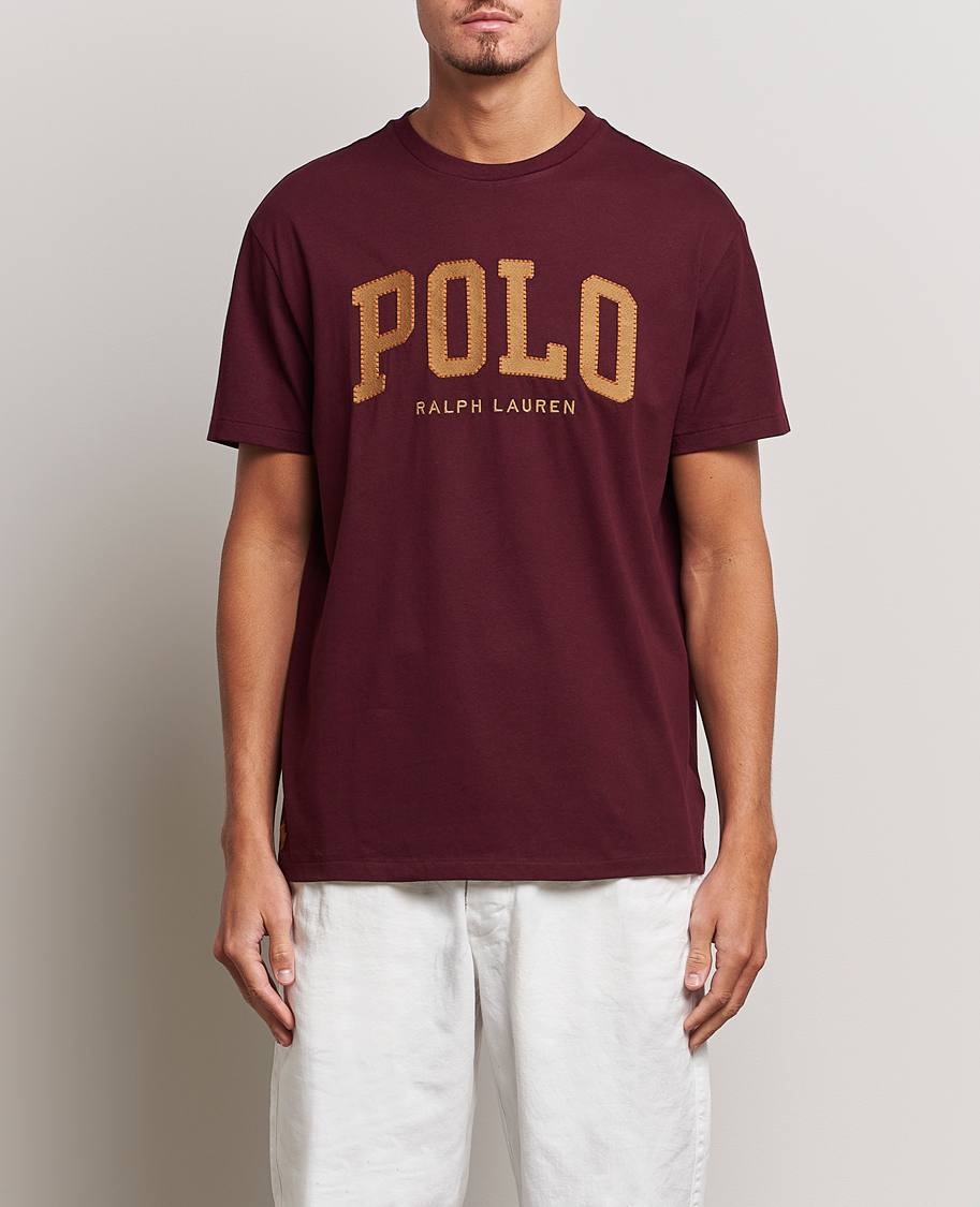 Herre | T-Shirts | Polo Ralph Lauren | Logo Crew Neck T-Shirt Harvard Wine