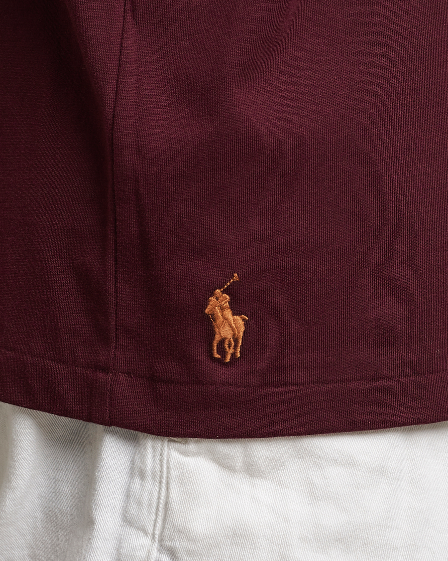 Herre | T-Shirts | Polo Ralph Lauren | Logo Crew Neck T-Shirt Harvard Wine