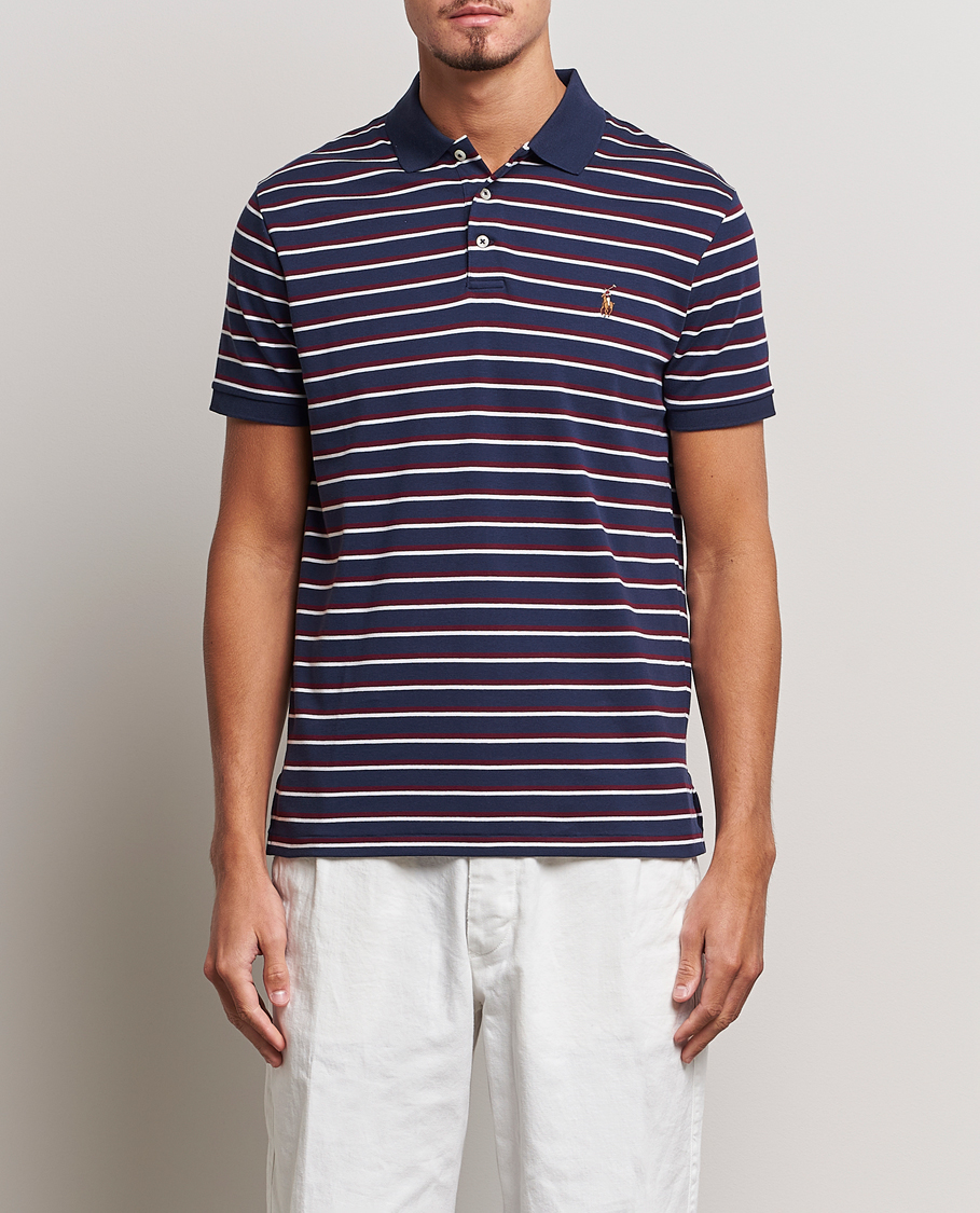 Herre | Polotrøjer | Polo Ralph Lauren | Luxury Pima Cotton Striped Polo French Navy/White