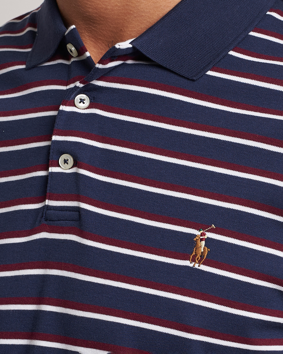 Herre | Polotrøjer | Polo Ralph Lauren | Luxury Pima Cotton Striped Polo French Navy/White