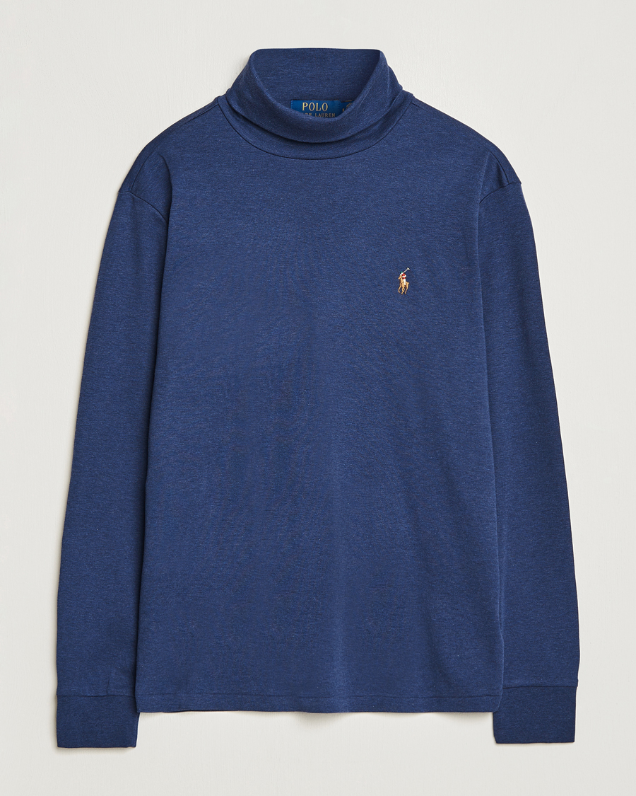 Herre | Trøjer | Polo Ralph Lauren | Luxury Pima Cotton Rollneck Spring Navy Heather