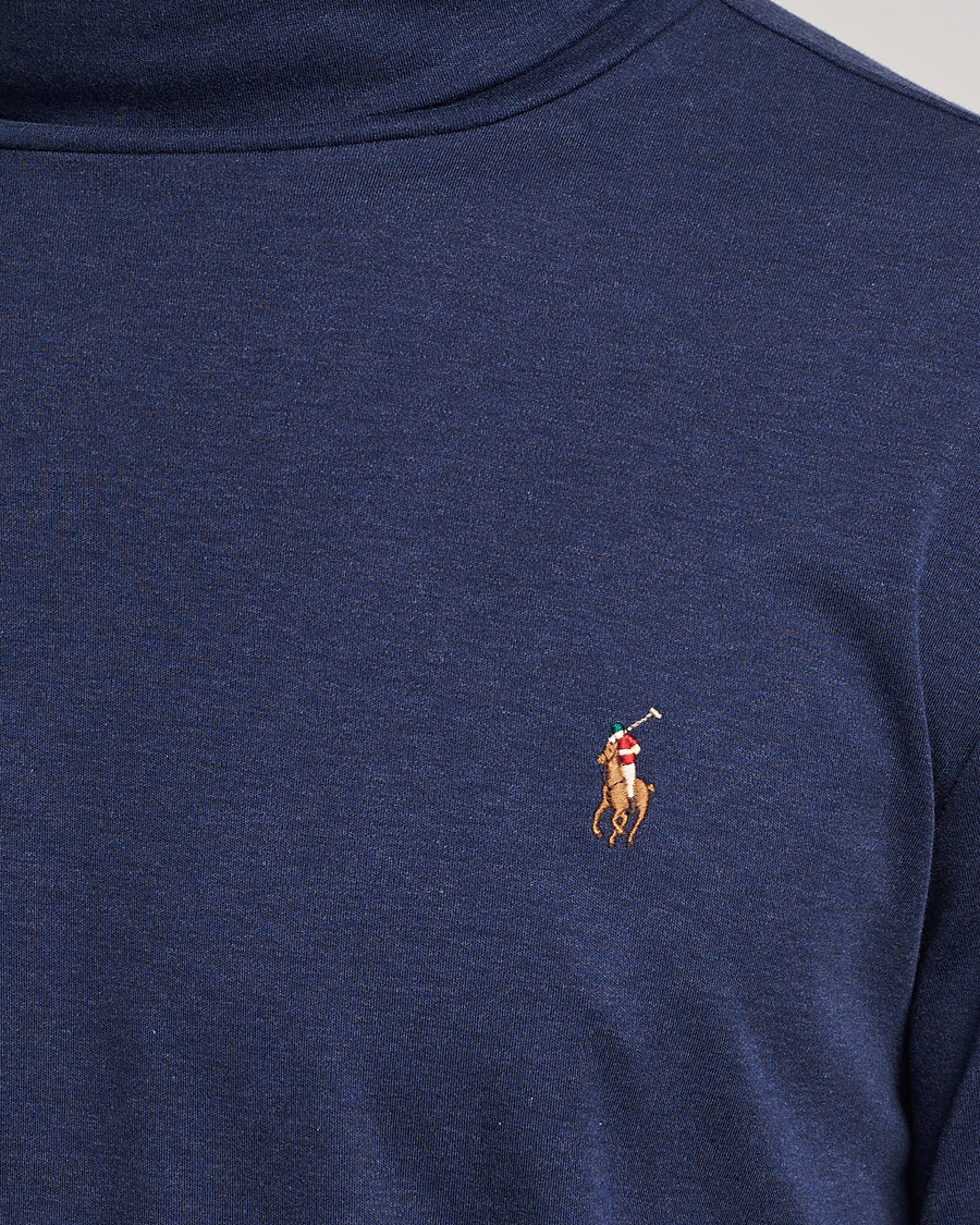 Herre | Trøjer | Polo Ralph Lauren | Luxury Pima Cotton Rollneck Spring Navy Heather