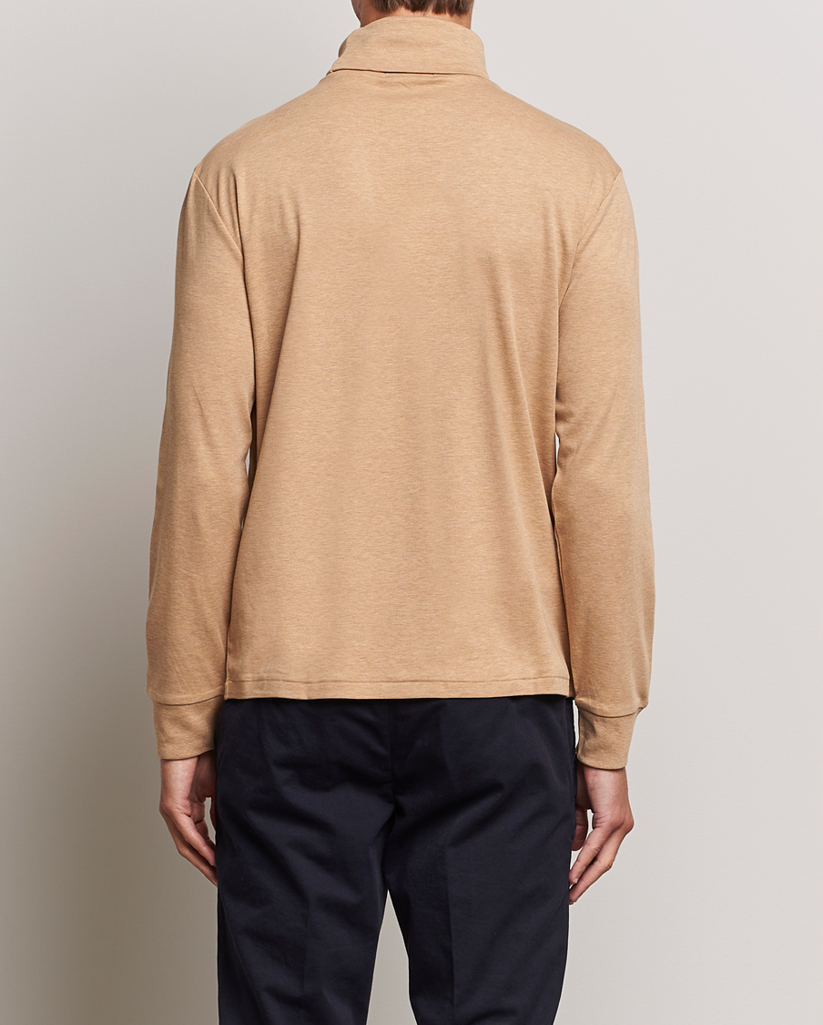 Herre | Trøjer | Polo Ralph Lauren | Luxury Pima Cotton Rollneck Camel Heather