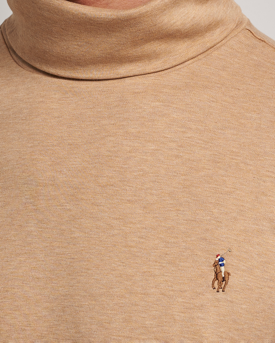 Herre | Trøjer | Polo Ralph Lauren | Luxury Pima Cotton Rollneck Camel Heather