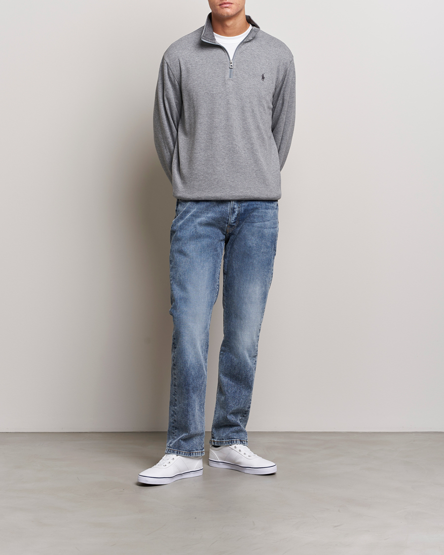 Herre | Trøjer | Polo Ralph Lauren | Tech Double Knit Half Zip Steel Heather