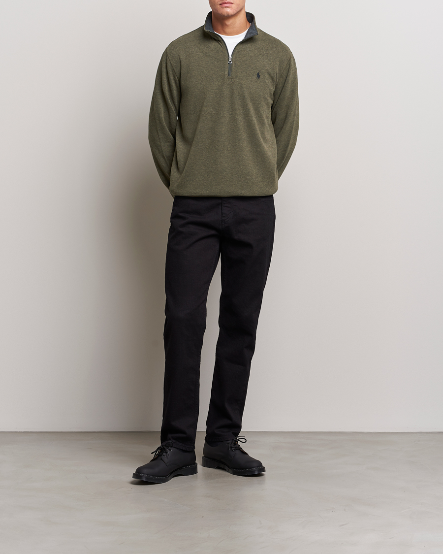 Herre | Trøjer | Polo Ralph Lauren | Tech Double Knit Half Zip Olive Heather
