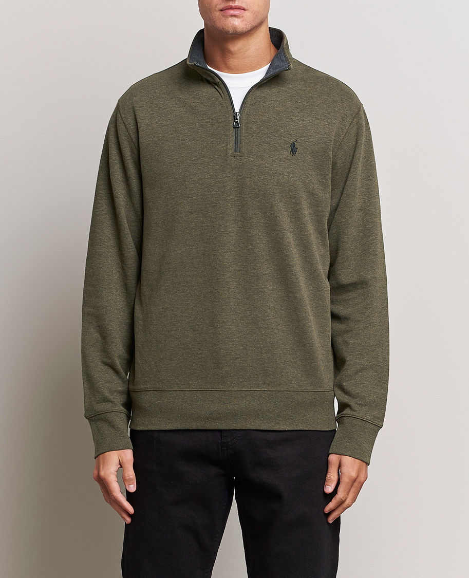Herre |  | Polo Ralph Lauren | Tech Double Knit Half Zip Olive Heather