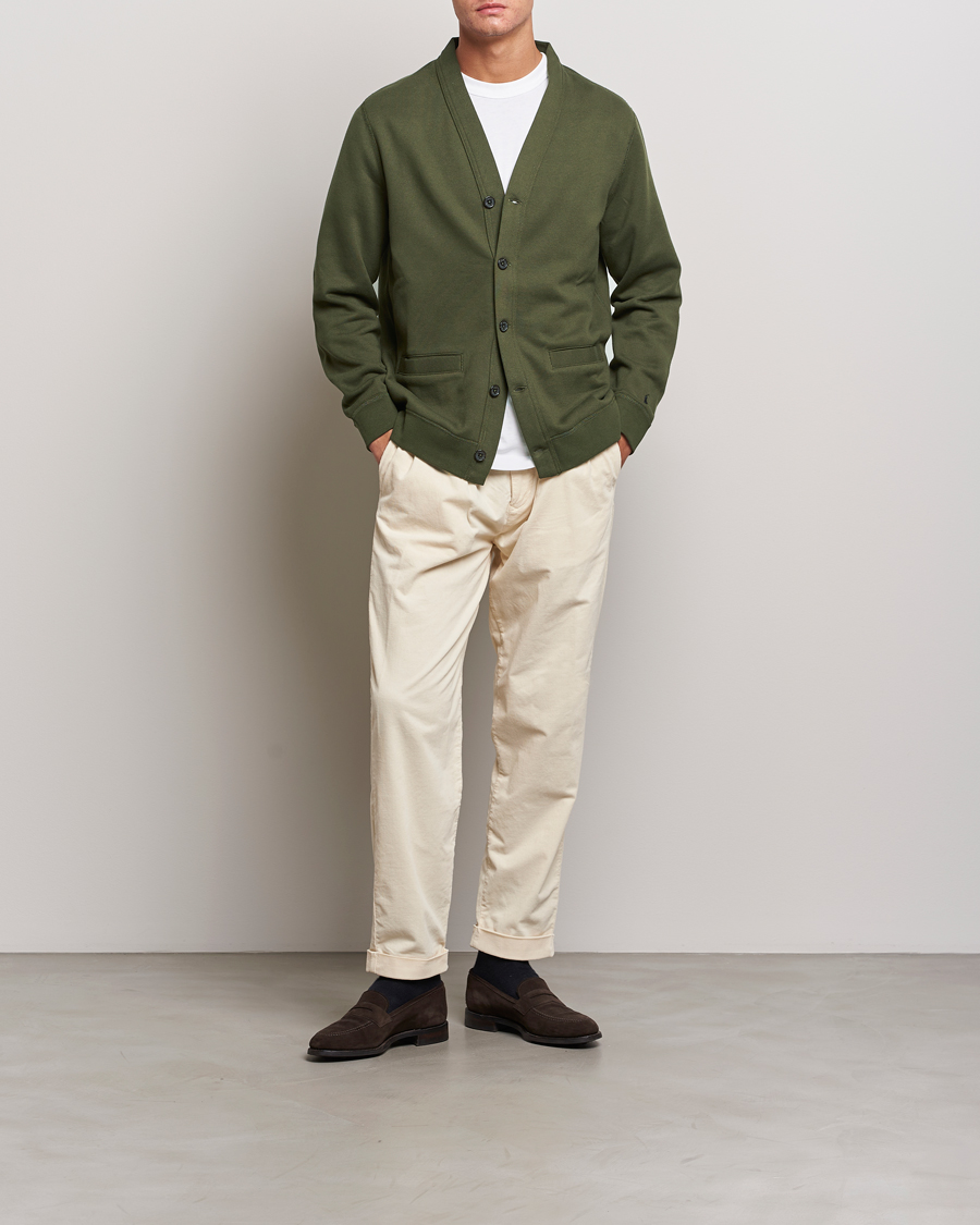 Herre | Trøjer | Polo Ralph Lauren | RL Fleece Cardigan Armadillo Green