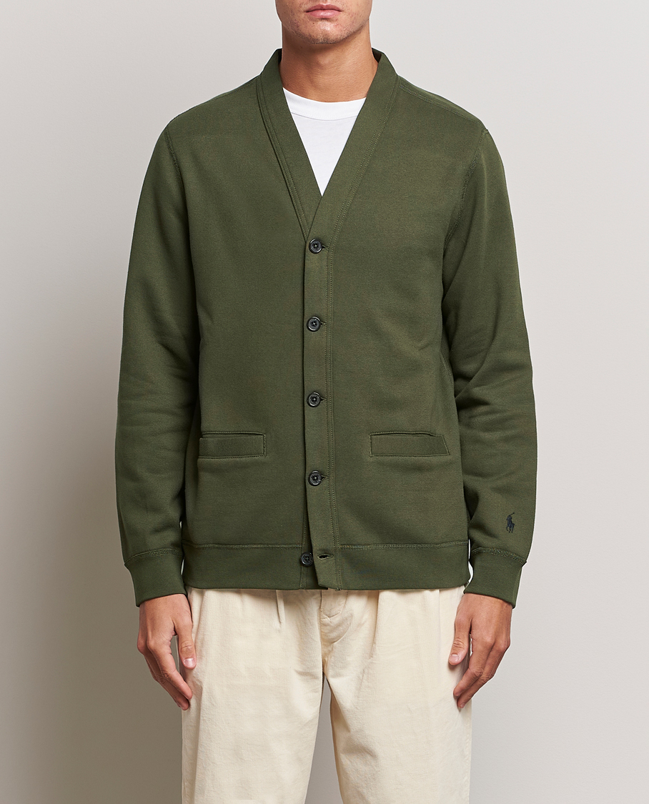 Herre | Cardigans | Polo Ralph Lauren | RL Fleece Cardigan Armadillo Green