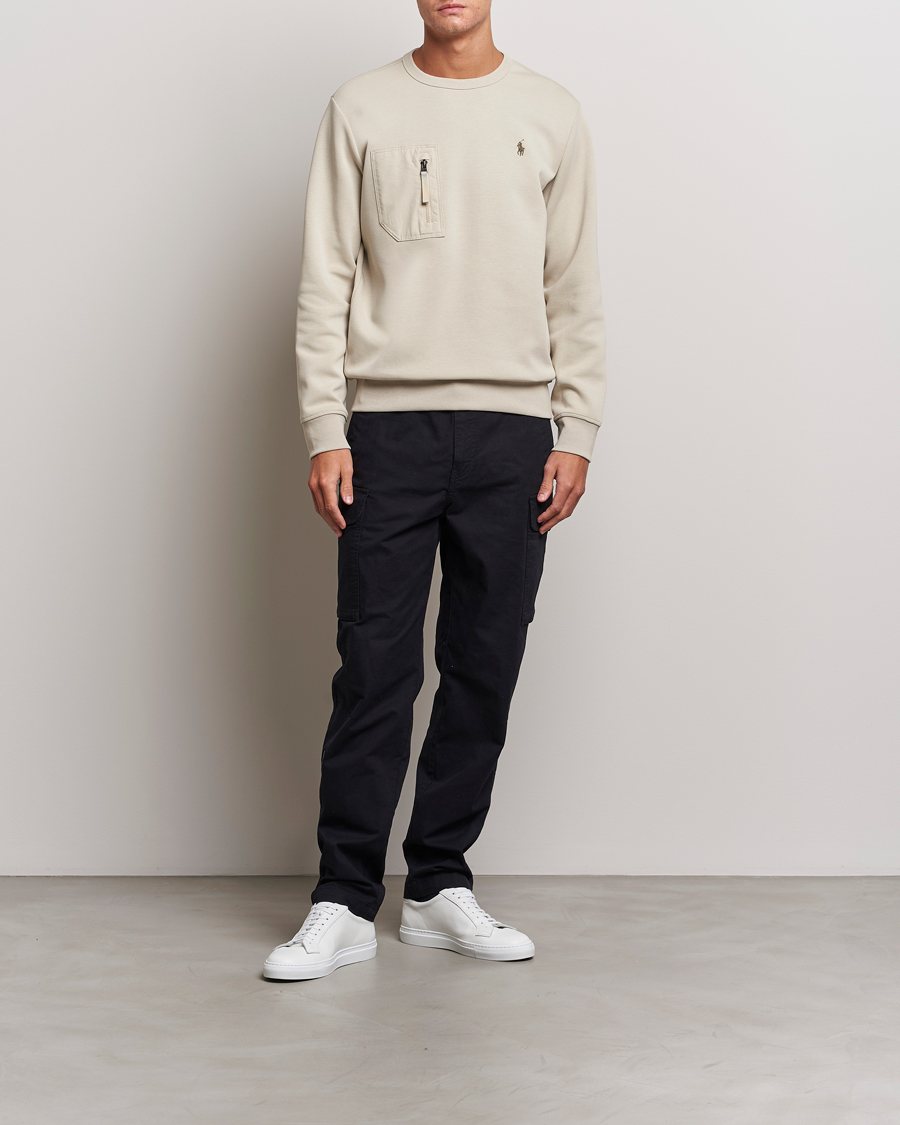 Herre | Trøjer | Polo Ralph Lauren | Double Knit Pocket Sweatshirt Classic Stone