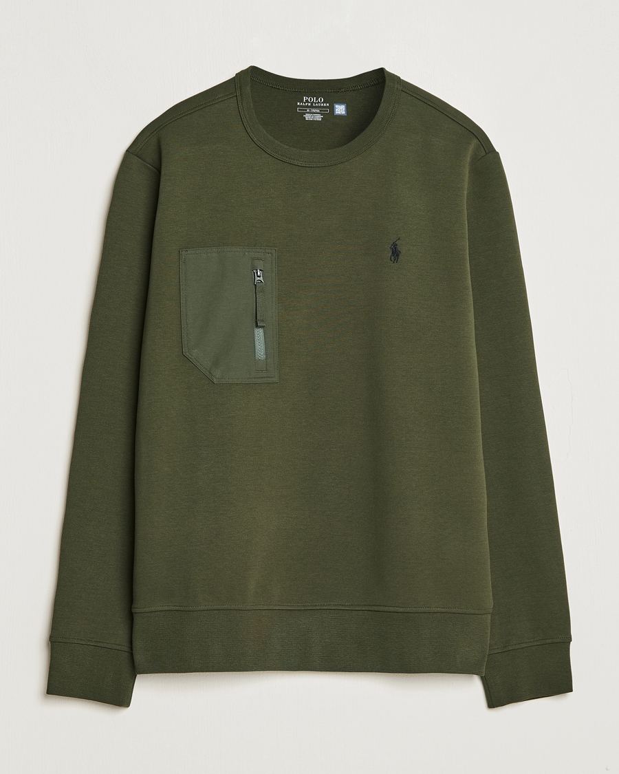 Herre | Trøjer | Polo Ralph Lauren | Double Knit Pocket Sweatshirt Company Olive