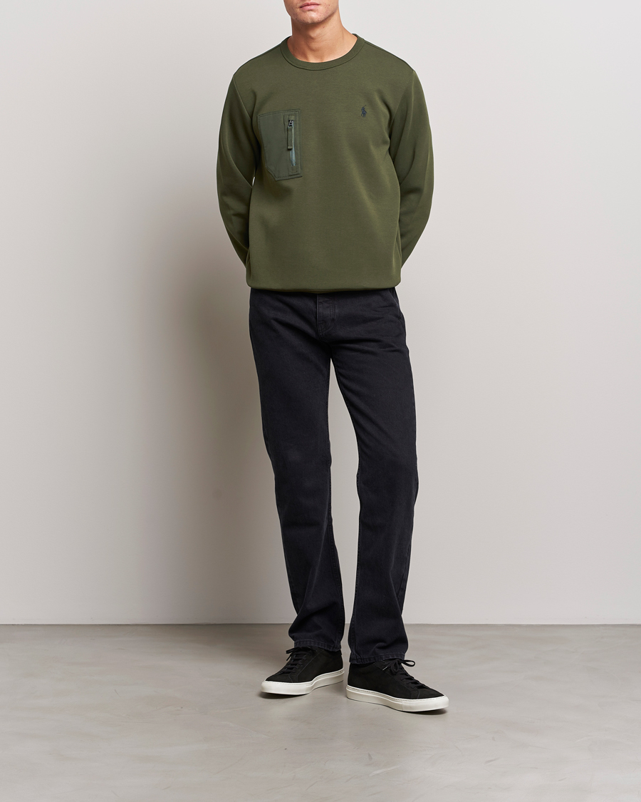 Herre | Trøjer | Polo Ralph Lauren | Double Knit Pocket Sweatshirt Company Olive