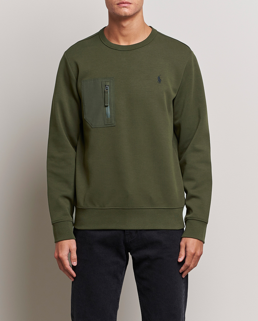 Herre | Trøjer | Polo Ralph Lauren | Double Knit Pocket Sweatshirt Company Olive