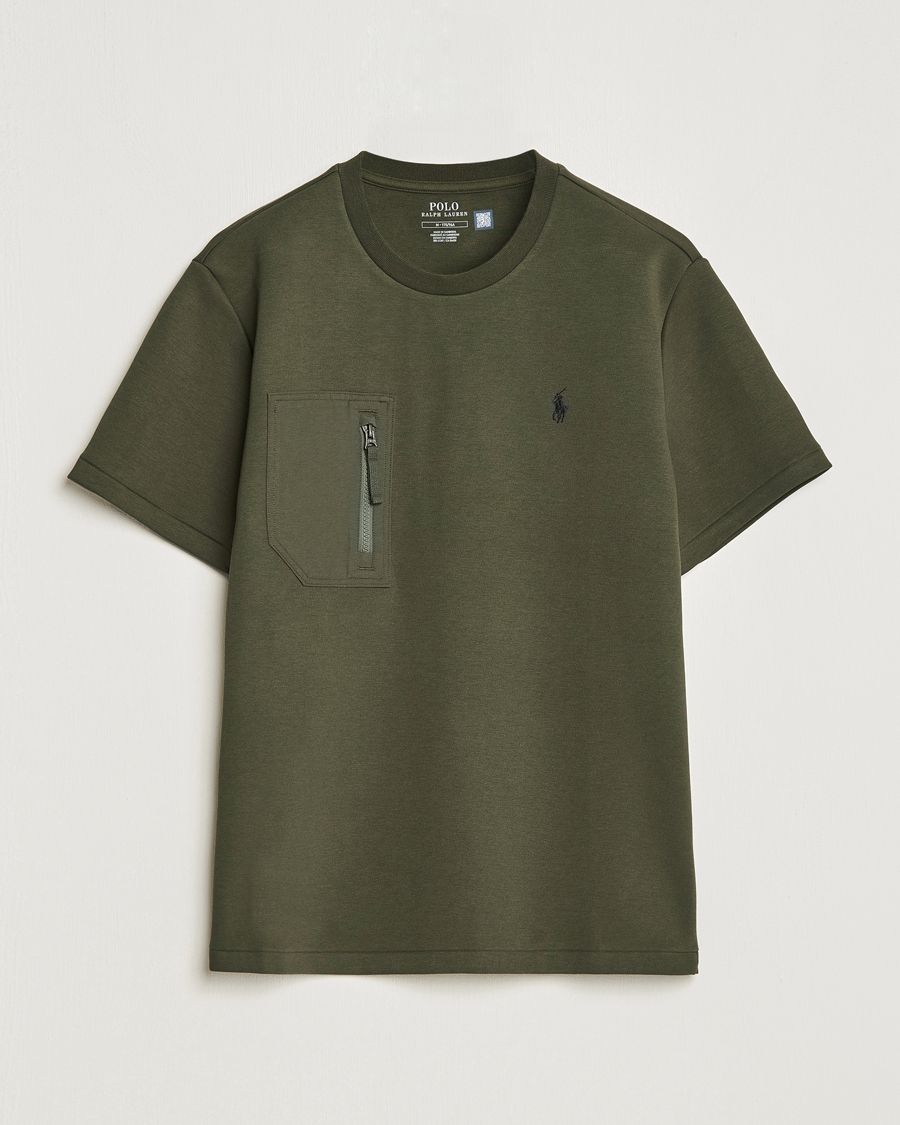 Herre | T-Shirts | Polo Ralph Lauren | Double Knit Pocket T-Shirt Company Olive