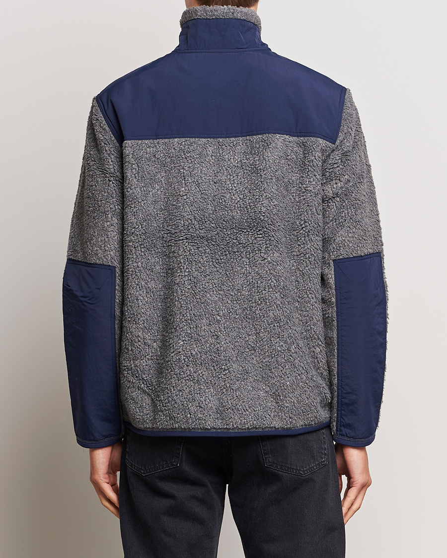 Herre | Trøjer | Polo Ralph Lauren | Bonded Sherpa Full Zip Sweater Grey/Newport Navy