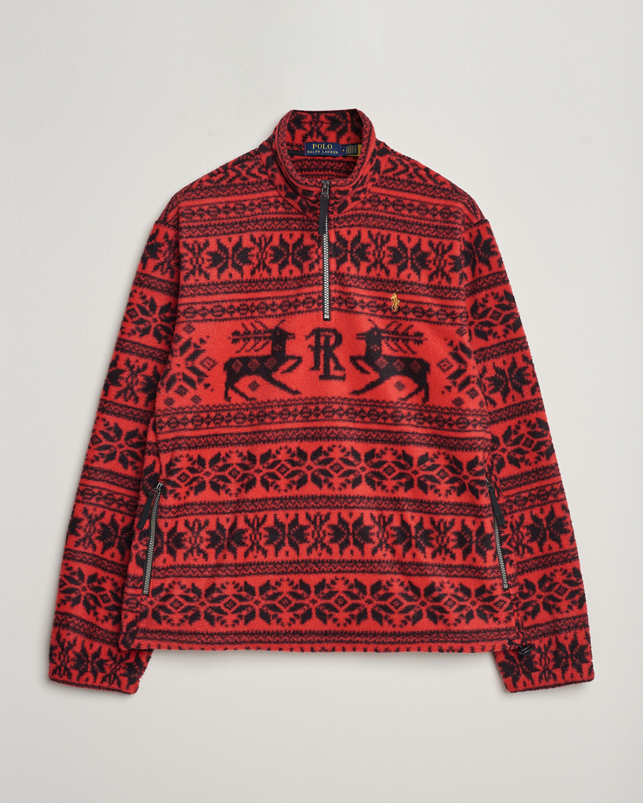 Herre |  | Polo Ralph Lauren | Fairisle Half Zip Sweater Martin Red