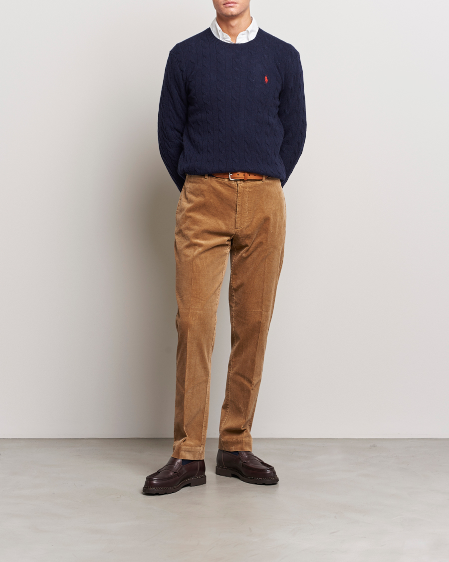 Herre | Trøjer | Polo Ralph Lauren | Wool/Cashmere Cable Crew Neck Hunter Navy