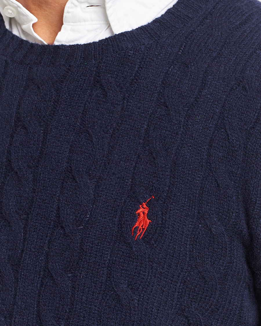 Herre | Trøjer | Polo Ralph Lauren | Wool/Cashmere Cable Crew Neck Hunter Navy