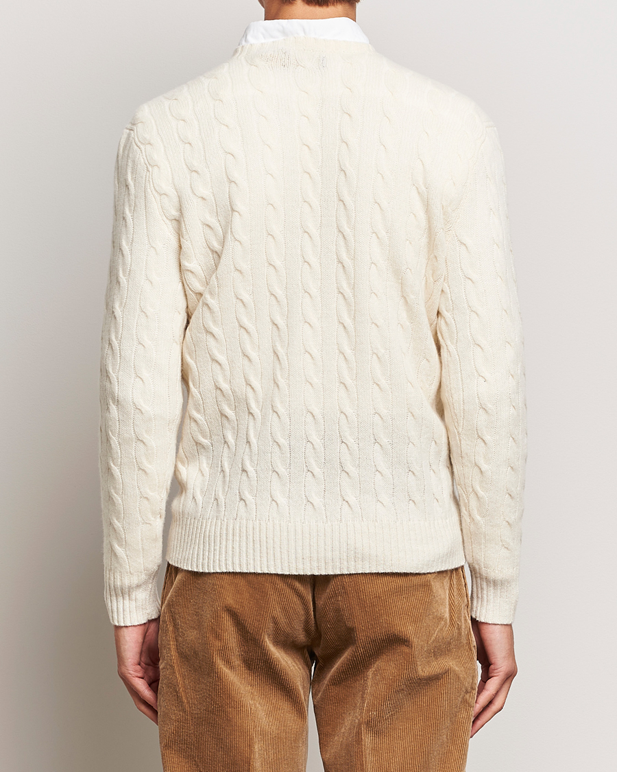 Herre | Trøjer | Polo Ralph Lauren | Wool/Cashmere Cable Crew Neck Andover Cream