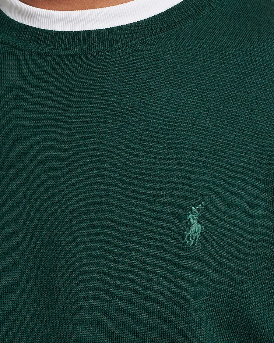 Herre | Trøjer | Polo Ralph Lauren | Merino Crew Neck Pullover Hunt Club Green