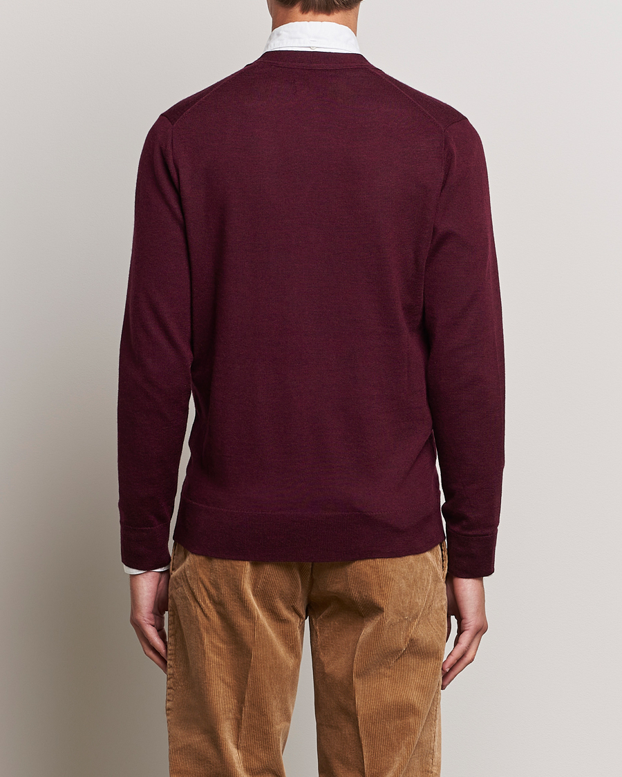 Herre | Trøjer | Polo Ralph Lauren | Merino Knitted Cardigan Aged Wine Heather